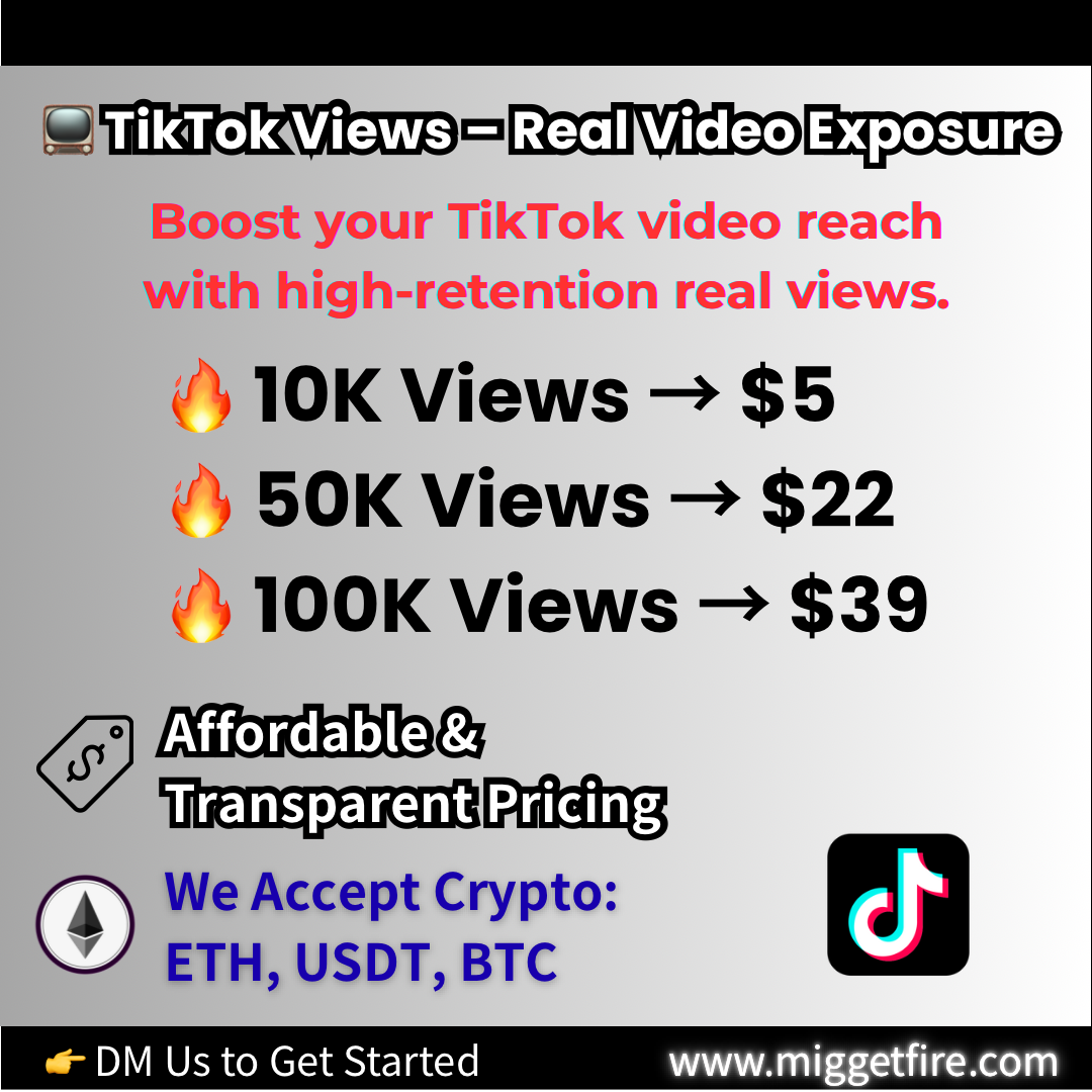 TikTok Views ā Real & Viral Exposure