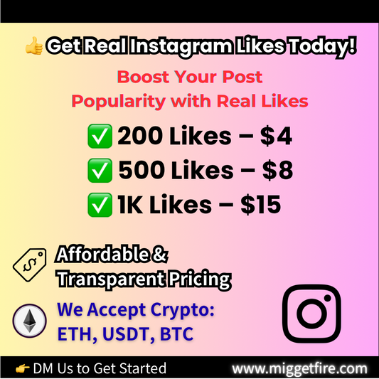 Instagram Likes – Real & Instant Delivery